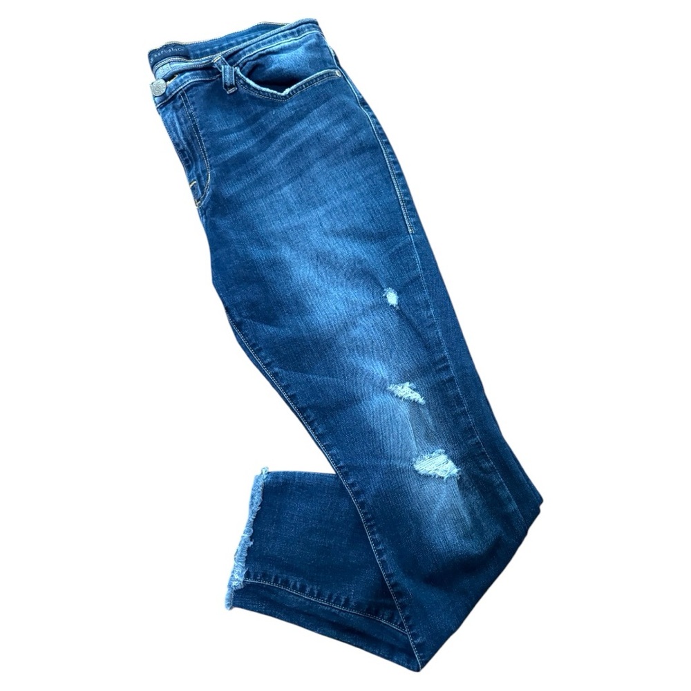 Rock & Republic Women’s Distressed Dark Wash Blue Jeans Kashmiere Size 14M - Picture 6 of 7